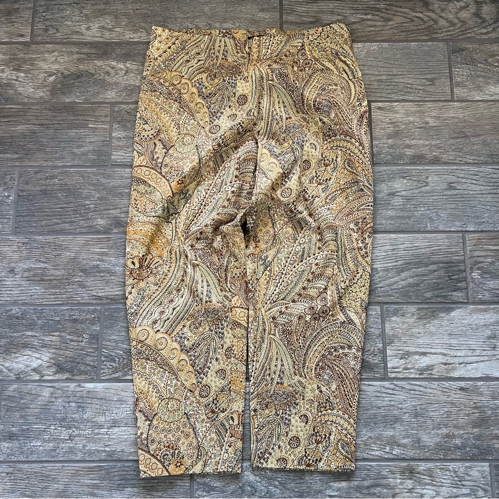 Avenue Fun Pattern Tapered Ankle Pants Women’s 18 Stretch